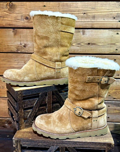 Ugg brown suede shearling - brown,